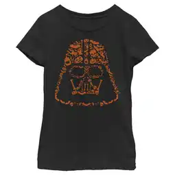 Walmart Girl's Star Wars: A New Hope Darth Vader Halloween Icons Graphic Tee Black Small offer