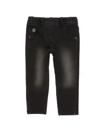 Walmart boboli girls Denim Fleece Pant, 18M, Black offer