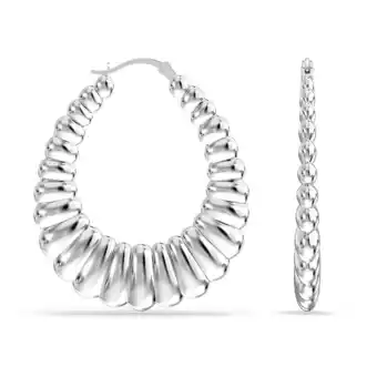 Walmart LeCalla 925 Sterling Silver Jewelry Shrimp Hoop Earrings for Women and Teen 48MM offer