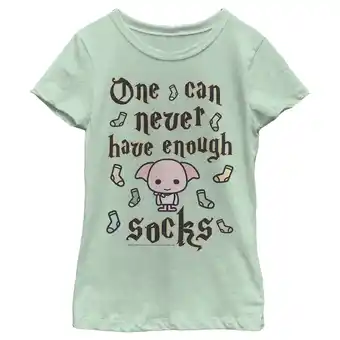 Walmart Girl's Harry Potter Never Enough Socks Graphic Tee Mint X Small offer