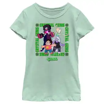 Walmart Girl's Steven Universe Crystal Gems Frame Graphic Tee Mint Small offer