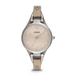 Walmart Fossil Women's Georgia Three-Hand Leather Watch (Style: ES2830) offer