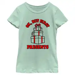 Walmart Girl's Lost Gods But First Presents Graphic Tee Mint Medium offer