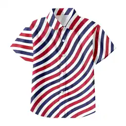 Walmart ZPWKLM ZPWKLM Tees For Newborn Short Sleeve Independence Day Prints Trendy Blouse For Kids size 3-4T offer