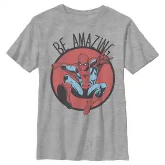 Walmart Boy's Marvel Spider-Man Be Amazing Graphic Tee Athletic Heather Medium offer