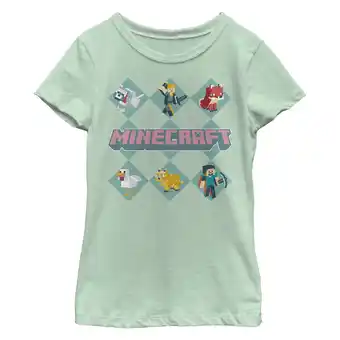 Walmart Girl's Minecraft Character Argyle Sweater Graphic T-Shirt offer