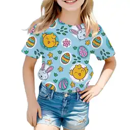Walmart ZPWKLM Casual Shirt For Toddler Print Round Neck Loose Short Sleeve Top For Toddlers size 3-4T offer
