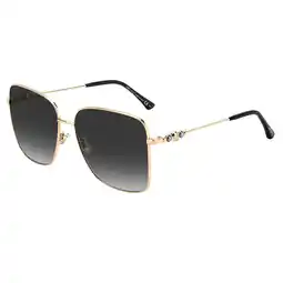 Walmart Jimmy Choo HESTER/S 02M2 9O Women's Black Gold Square Sunglasses offer