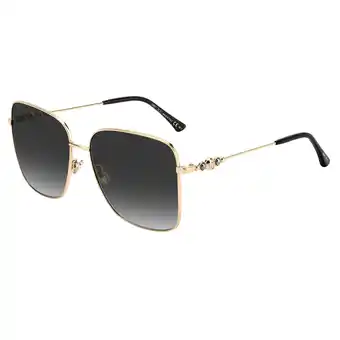 Walmart Jimmy Choo HESTER/S 02M2 9O Women's Black Gold Square Sunglasses offer