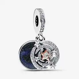 Walmart Pandora #782975C01 Two-tone Shooting Star Double Dangle Rose offer