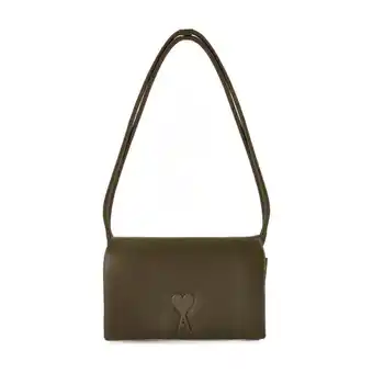 Walmart Ami Men's Voulez Vous Shoulder Bag - Leather - Khaki Green offer