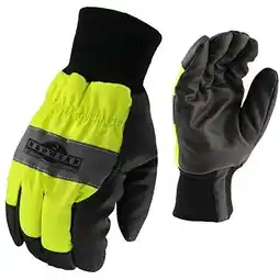 Walmart Radians RWG800 Hi-Visibility Thermal Lined Gloves Silver Syn Palm Waterproof offer