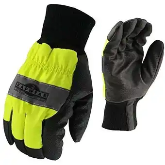 Walmart Radians RWG800 Hi-Visibility Thermal Lined Gloves Silver Syn Palm Waterproof offer