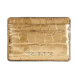 Walmart Jet Set Travel Metallic Embossed-Leather - Card Case - Gold - 32F7Mf6D0E-710 offer