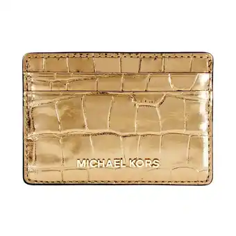 Walmart Jet Set Travel Metallic Embossed-Leather - Card Case - Gold - 32F7Mf6D0E-710 offer
