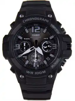 Walmart Men's Black Chronograph Watch, Resin Strap, MCW100H-1A3V offer