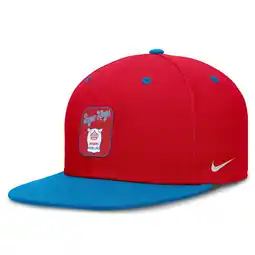 Walmart Men's Nike Red/Blue Miami Marlins City Connect Patch Performance Fitted Hat offer