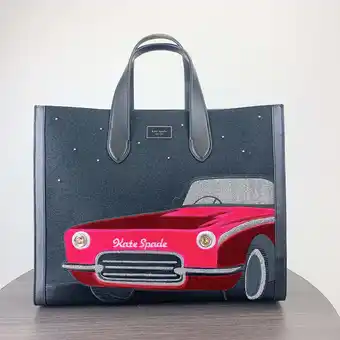 Walmart Kate Spade KI427 Manhattan Car Embellished Large Tote IN Black Multi offer