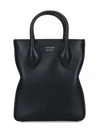 Walmart Ferragamo Men's Logo Small Tote Black Black offer