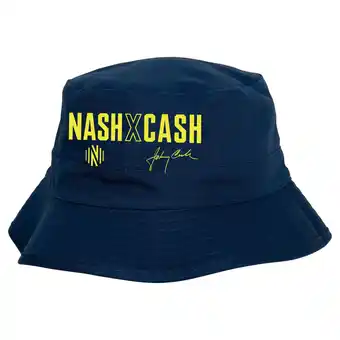 Walmart Men's Mitchell & Ness Navy Nashville SC x Johnny Cash Bucket Hat offer