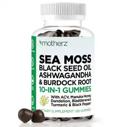 Walmart Motherz Sea Moss Black Seed Oil Ashwagandha 10-in-1 Wellness Gummy for Men Women & Children offer