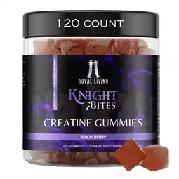 Walmart Knight Bites Creatine Monohydrate 5g Gummies, Men & Women, Royal Berry, 120 Count offer