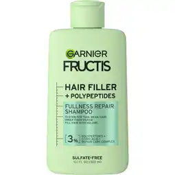 Walmart Garnier Fructis Hair Filler Fullness Repair Shampoo for Thin and Weak Hair, 10.1 fl oz offer