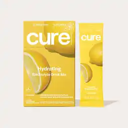 Walmart Cure Hydration, No Added Sugar Vegan Electrolyte Powder Drink Mix, Lemonade - 8ct Packets offer