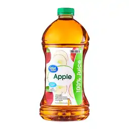 Walmart Great Value 100% Apple Juice, 96 fl oz offer