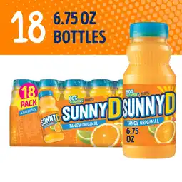 Walmart SUNNYD Tangy Original Shelf Stable Orange Juice Drink, 18 Count, 6.75 fl oz Bottles offer