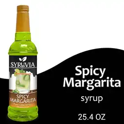 Walmart Syruvia Spicy Margarita Syrup Pure Cane Coffee Flavoring Syrup, 25.4 fl Oz offer