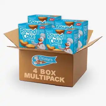 Walmart Drake's Pound Cake Mini Cake Bites, 20 Pouches (4 Boxes), 33.6 oz offer