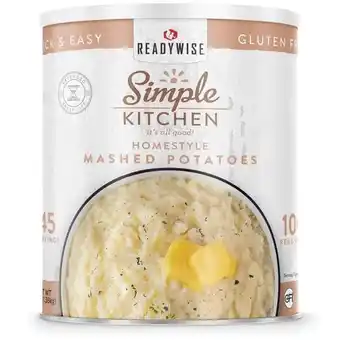 Walmart ReadyWise Simple Kitchen Mashed Potatoes 45 Serving Can offer