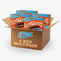 Walmart Drake's Devil Dogs, 32 Crme Filled Sandwich Cakes (4 Boxes), 54.52 oz offer