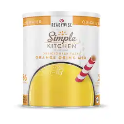 Walmart ReadyWise Simple Kitchen Orange Drink Mix 86 Serving Can offer