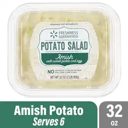 Walmart Freshness Guaranteed Amish Ready-to-Serve Potato Salad Family Tub (32 oz, 1 Count) (Refrigerated) offer