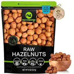 Walmart Nut Cravings Raw Hazelnuts Filberts with Skin, Unsalted (8oz) offer