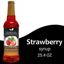 Walmart Syruvia Strawberry Syrup Pure Cane Coffee Flavoring Syrup, 25.4 fl Oz offer