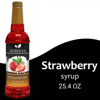 Walmart Syruvia Strawberry Syrup Pure Cane Coffee Flavoring Syrup, 25.4 fl Oz offer