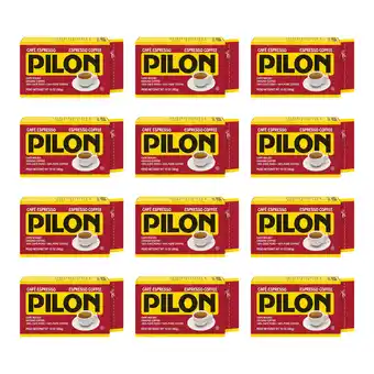 Walmart (12 Pack) Pilon Espresso Ground Coffee, 10 oz Bricks offer