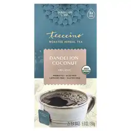 Walmart Teeccino Roasted Herbal Tea, Dandelion Coconut, Caffeine Free, 25 Tea Bags, 5.3 oz (150 g) offer