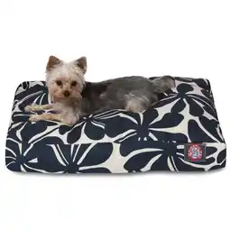 Walmart Majestic Pet | Plantation Rectangle Pet Bed For Dogs, Removable Cover, Navy Blue, Small offer