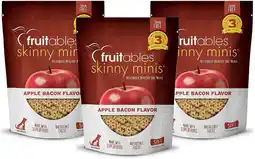 Walmart Fruitables Soft and Chewy Skinny Minis 12 Ounce Apple Bacon Grain Free Dog Training Treat, Pack of 3 offer