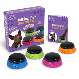 Walmart Hunger For Words Talking Pet Starter Set Recordable Buttons for Dog Training 4 Pack offer