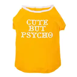 Walmart Vibrant Life Polyester Cute Graphic Dog & Cat T-Shirt, Yellow, XXS offer