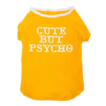 Walmart Vibrant Life Polyester Cute Graphic Dog & Cat T-Shirt, Yellow, XXS offer