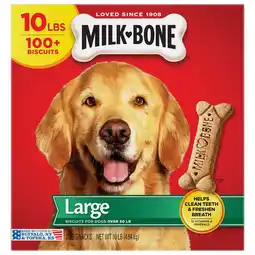 Walmart Milk Bone Original Dog Biscuit Treats for Large Dogs, 10 lb offer