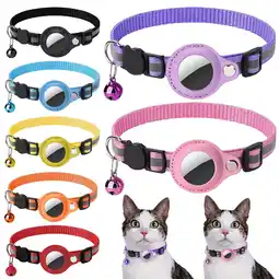 Walmart StarBay Reflective Nylon Pet Collar with Bell Airtag Tracker-Compatible Safety Strap offer