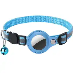 Walmart Yucurem For Airtag Cat Collar Reflective Pet Collar Holder Cat Essentials (Blue) offer
