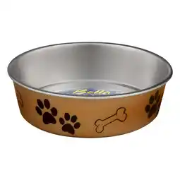 Walmart Loving Pets Metallic Bella Bowl Champagne Medium offer